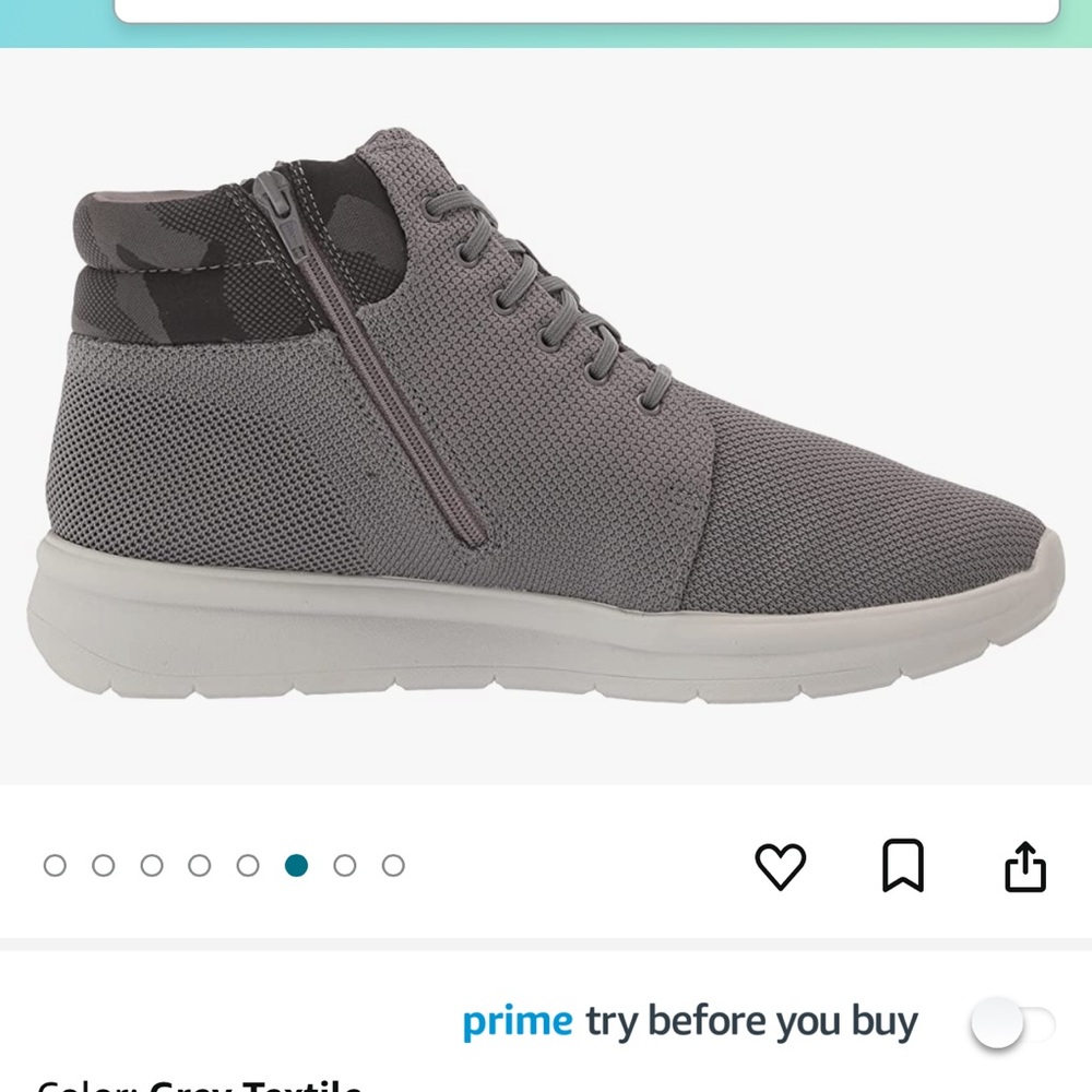 Clarks CLOUDSTEPPERS High Tops w/camo feature in Gray Size 91/2 - Picture 9 of 10
